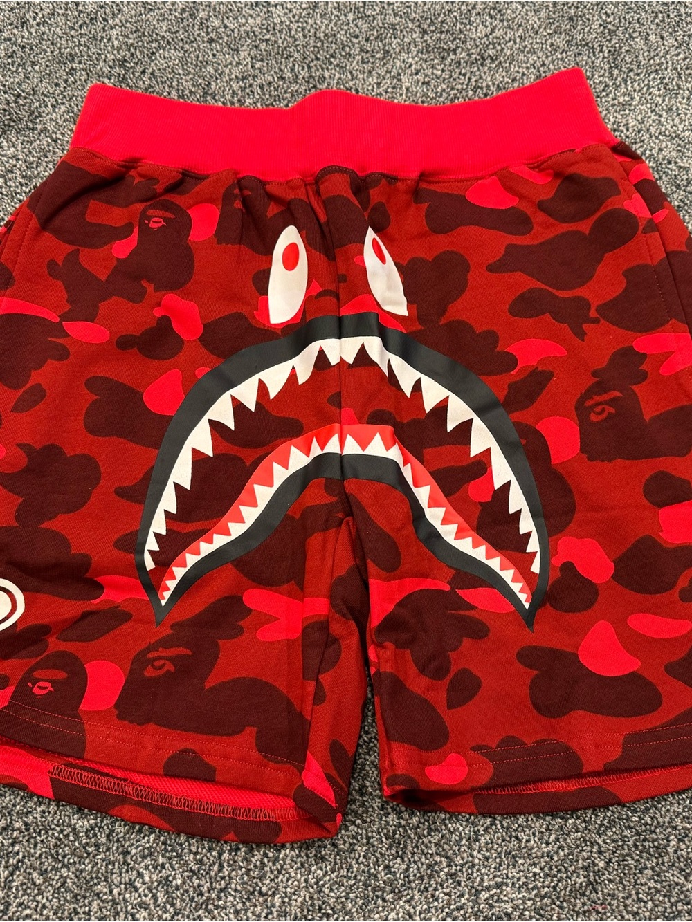 Bape Red Camo Shark Athletic Shorts. Fits like Medium. See description.